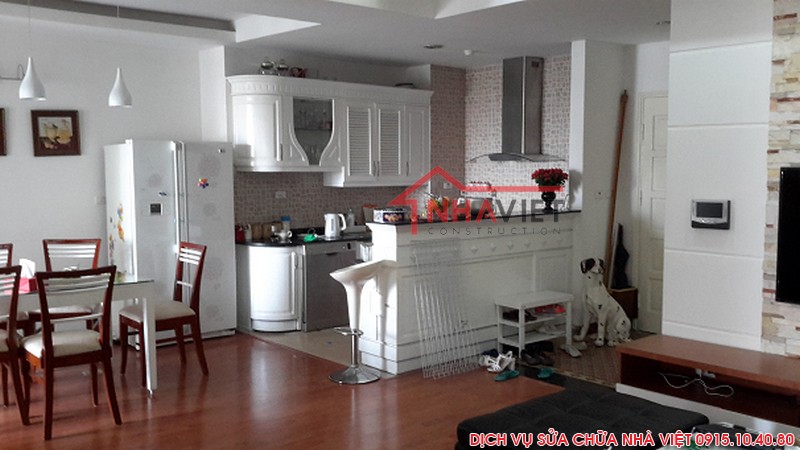 Khu vực bếp sau khi đã chỉnh trang lại gọn gang và rộng hơn - Sửa chữa nhà