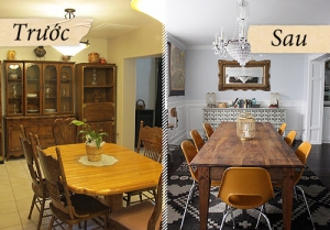 F5 phòng ăn cũ kỹ đẹp 'miễn chê'